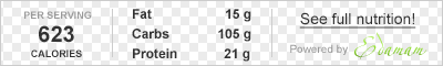 Transparent Nutritional Info Widget