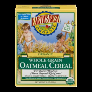 Earth's Best Organic Oatmeal Infant Cereal